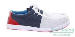 Neu Herren Golfschuh Skoni ohne Spikes 9 weiß/blau UVP $ 100 SKMGS007 - Bild 1 von 3