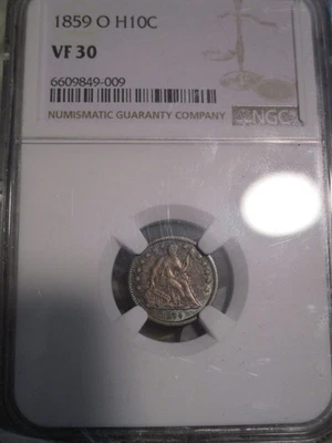 Medio centavo 1859 O NGC VF30   Foto 1 de 3