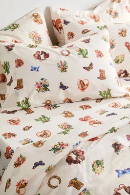Urban Outfitters Duvet Set King Vicki collage, Cowboy, Western, Floral,  boho! - Image 1 of 4