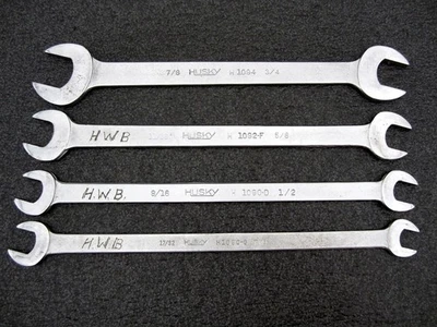 Vintage Husky 4pc SAE Tappet Wrench Set Made in USA - Image 1 of 4