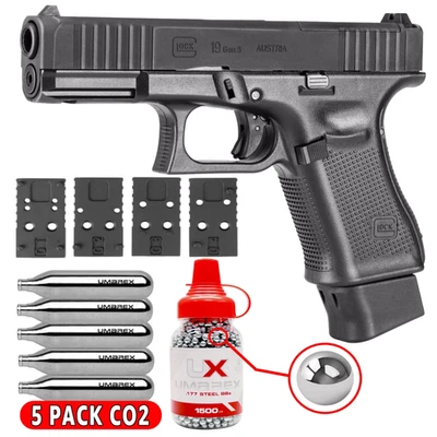 Umarex GLOCK 19 MOS .177 Cal Air Pistol Blowback w/ BBs & 5 CO2 (2255230) Gen 5 - Image 1 of 4