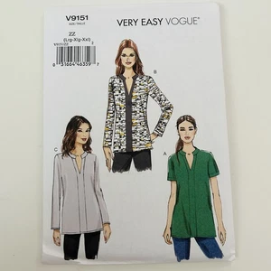 Very Easy Vogue Sewing Pattern V9151 Misses Pullover Blouse Top L XL XXL UNCUT - Picture 1 of 4