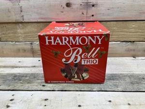 Vintage Gemmy Harmony Glocke Trio musikalischer Weihnachtsschmuck Display getestet/funktioniert - Bild 1 von 5