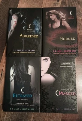 P.C. Cast & Kristin Cast - Lot of 4 - HOUSE OF NIGHT Series Books -  2 HC 2 PB - Image 1 of 2