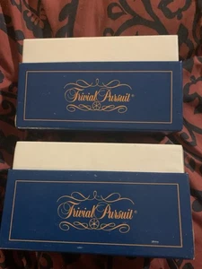 Set Of 2 Vintage 1981 Trivial Pursuit Boxes Of Cards - Picture 1 of 1