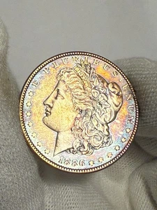 1886 MORGAN DOLLAR! Juwel Bu+++! WUNDERSCHÖNE MÜNZE! TOLLES SILBER! INSANE! NR getönt - Bild 1 von 2