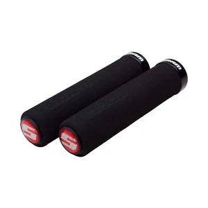 Sram Lock On 129mm Foam MTB Handlebar Grips in Black With Single Clamp and Plugs - Picture 1 of 1