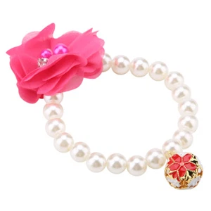 Dog Pearl Collar Elastic Necklace For Pet WYD - Picture 1 of 11