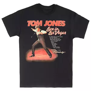 Tom Jones - Live in Las Vegas Shirt Classic Black Unisex S-234XL - Picture 1 of 2