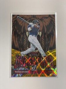 2022 DONRUSS RAFAEL DEVERS UNLEASHED GOLD PARALLEL #/99 BOSTON RED SOX