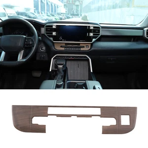 ABS Pear Wood Air Con Mode Button Frame Cover For Toyota Tundra/Sequoia 2022-23 - Picture 1 of 12