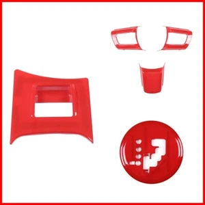 For Mazda MX-5 2009-14 Steering Wheel Center Control Gear Decoration Set Red 5PC - Picture 1 of 8