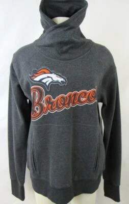 Denver Broncos Womens Medium Embroidered Pullover Cowl Neck Sweatshirt ADEB 83 - Image 1 of 4