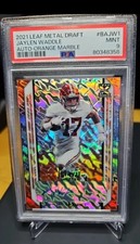 2021 Leaf Metal Draft Orange Marble 7/7  Jaylen Waddle #BA-JW1 Rookie Auto RC