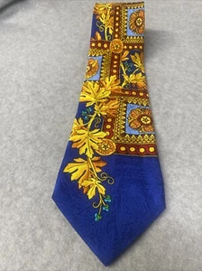 Rush Limbaugh Vtg No Boundaries Collection 100% SILK Necktie Made in USA Gold - Picture 1 of 4