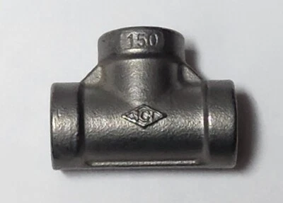 Pipe Fitting Stainless Steel Tee 150# 1/4" Fnpt Cast SCI  Lot Of 25 - Image 1 of 4