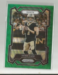 2023 Panini Prizm DEREK CARR Green Wave Prizm - Picture 1 of 1