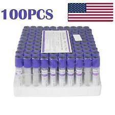 Vacuum Blood Collection Tubes EDTA Tubes 12 x 75mm, 2mL, 100pcs FDA