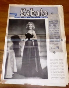 gx 15 Trieste SABATO Settimanale di novelle e varietà 1 settembre 1945 - Bild 1 von 1