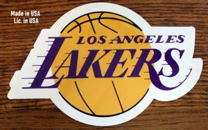 Los Angeles Lakers Basketball NBA Decal Die Cut Static Cling Lic Sticker USA - Picture 1 of 6