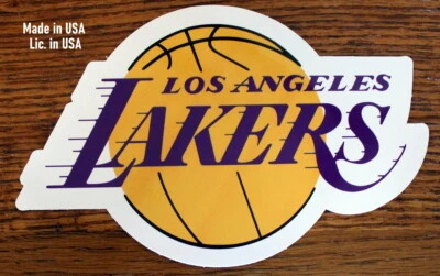 Los Angeles Lakers Basketball NBA Decal Die Cut Static Cling Lic Sticker USA - Image 1 of 4