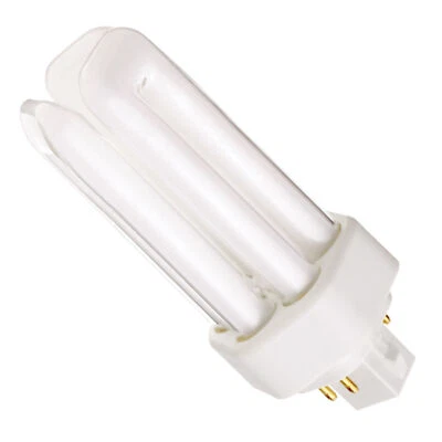 Satco S8344 CFT18W/4P/841 18W 4-Pin GX24q-2 T4 CFL 4100k Cool White - Image 1 of 3