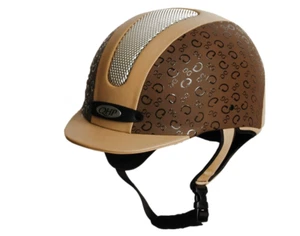 QHP Reithelm " Cap Premium Rider "  Designer Helm beige  braun Gr. 60 und 61 neu - Bild 1 von 24