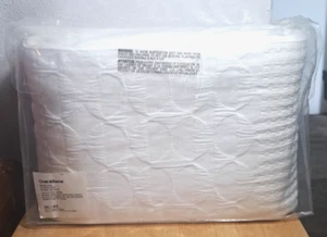 NEU CRATE & BARREL KENZIE WEISS TAGESDECKE STRUKTURIERTE BAUMWOLLE 90x96" 100% BAUMWOLLE - Bild 1 von 6