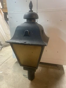 Vintage Hanover Lantern Post Mount Outdoor Street Light 3’ Head - Picture 1 of 11