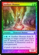 Sunflare Shaman FOIL Morningtide HEAVILY PLD Red Common MAGIC MTG CARD ABUGames