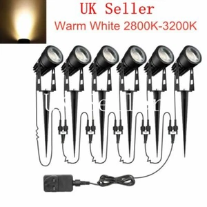 4ps  6ps  8ps COB LED Garden Spotlight Path Lawn Outdoor Waterproof Spike Lights - Picture 1 of 12