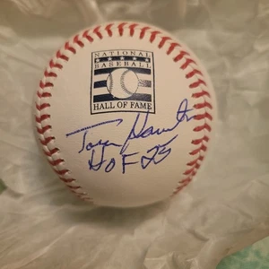 Tom Hamilton Signed Baseball HOF Logo ROMLB Cleveland HOF 25 Ford Frick Award - Picture 1 of 1