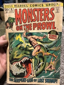 Marvel Monsters On The Prowl #16 Bronze Age 1972 Horror Sci-fi Comic Stan Lee - Picture 1 of 8