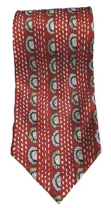 Ron Chereskin Tie Red Men's Floral Artsy Sunflower Silk Power Meeting Necktie - Picture 1 of 7