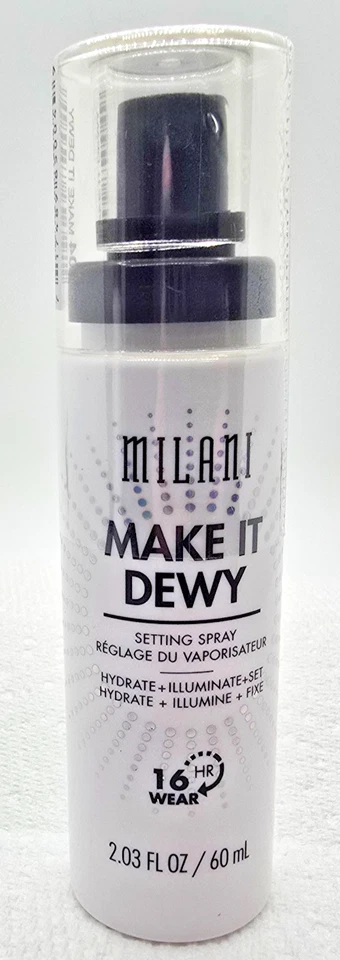 Milani Make It Dewy 16hr Setting Spray Hydrate Illuminate Set 2oz