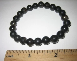 7" SCHÖNES POLIERTES 8mm RUNDES "ISUA STEIN" STRETCH ARMBAND GRÖNLAND ~ 22g *1 - Bild 1 von 8