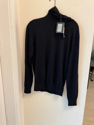 ERMENEGILDO ZEGNA PARA HOMBRES NUEVO CON ETIQUETAS AZUL MARINO CUELLO ALTO VENTA AL POR MENOR 1195,00 TALLA 50 Foto 1 de 4