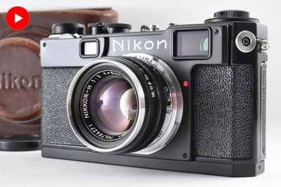 [N come nuovo] Nikon S2 telemetro 35 mm riverniciato nero + NIKKOR-H 5 cm... - Immagine 1 di 4