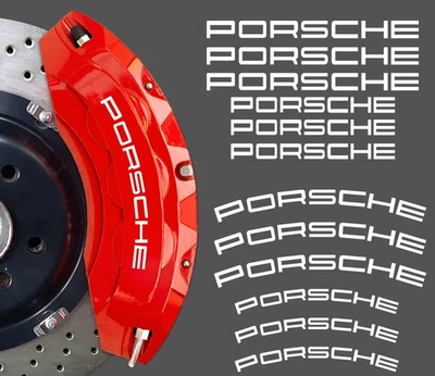 12-piece car caliper stickers, waterproof curved stickers for Porsche - Image 1 of 2