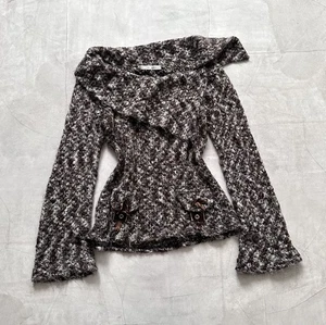 Gothic Zone Bleue France Knit Sweater Bows Sarah Pacini Cop Copine Vibe - Picture 1 of 12