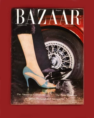 HARPERS BAZAAR-SEPTEMBER 1954-COVER RESTORED-SUNNY HARNETT by AVEDON-ANDY WARHOL - Imagem 1 de 4