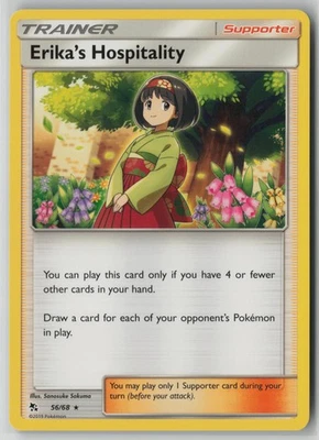 Erika's Hospitality 56/68 Pokemon Hidden Fates Rare Near Mint Card (NM) 3 - Image 1 of 2