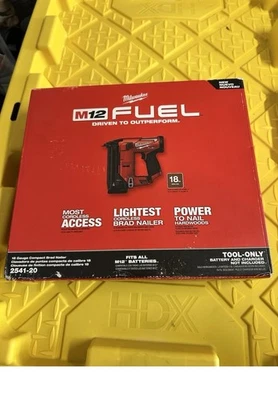 Milwaukee 2541-20 M12 FUEL 12V 18 Gauge Compact Brad Nailer - Bare Tool - Image 1 of 2