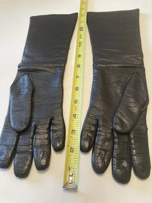 Guantes de cuero italianos finos suaves vintage de 14" para mujer de excelente - talla 7 Foto 1 de 3