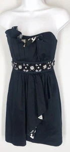 NUEVO Vestido de Cóctel Lilly Pulitzer Sin Tirantes 2 Negro Blanco Estrás Nuevo con Etiquetas $298 - Imagen 1 de 5