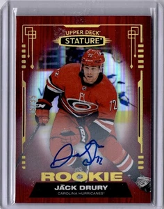 Jack Drury Stature Auto Red /35 #190 2021-22 Upper Deck Stature - Picture 1 of 2