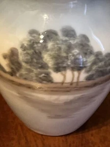 Vintage Bing & Grondahl BG Royal Copenhagen Porcelain Vase “Island Lake Motif” - Picture 1 of 10