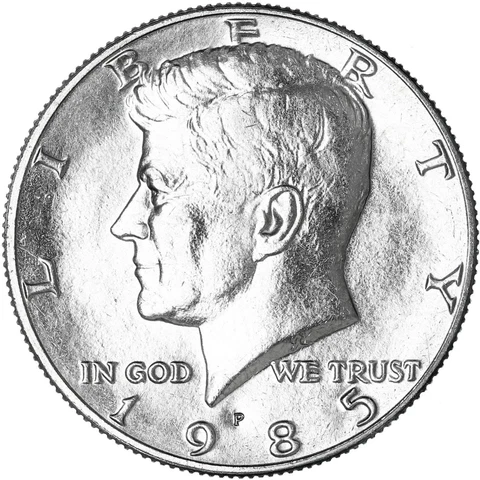 1985 P Kennedy Half Dollar CN-Clad Choice BU US Coin Cover