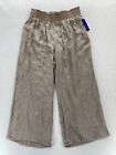 Apt. 9 wide Leg Pants Women's Large Brown Stretch Fabric Pull On Waistband NWT