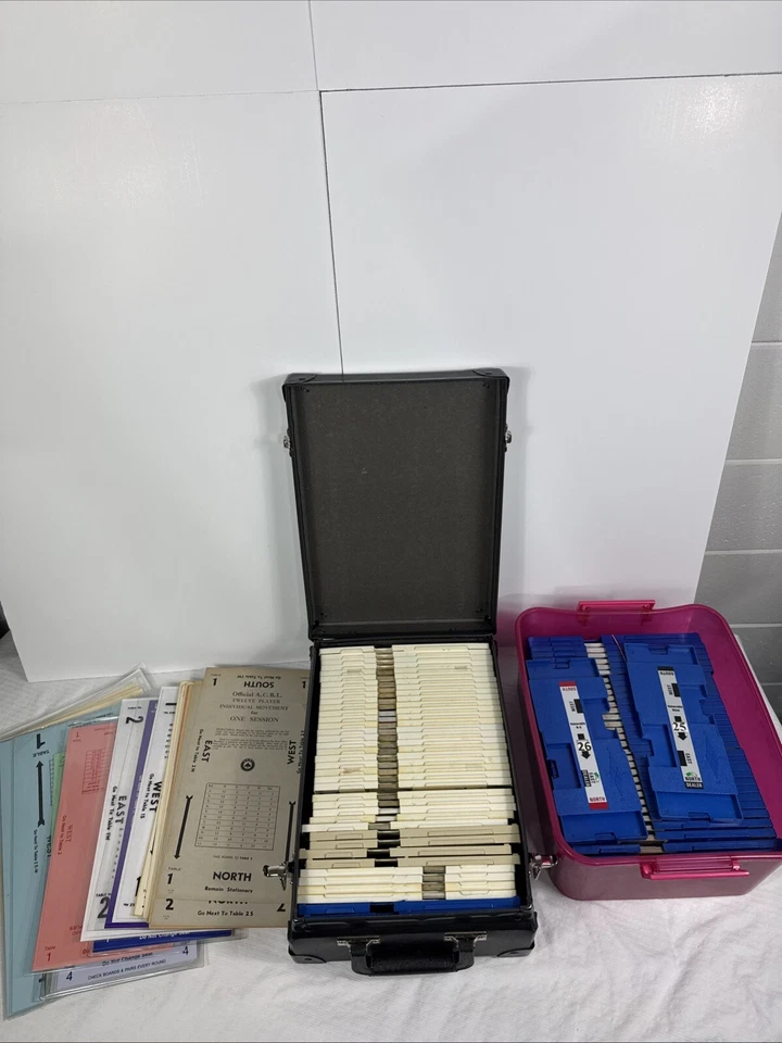 Duplicado Bridge League Torneo Nacional Mundial Configuración 72 Tableros con Instrucciones Foto 1 de 4